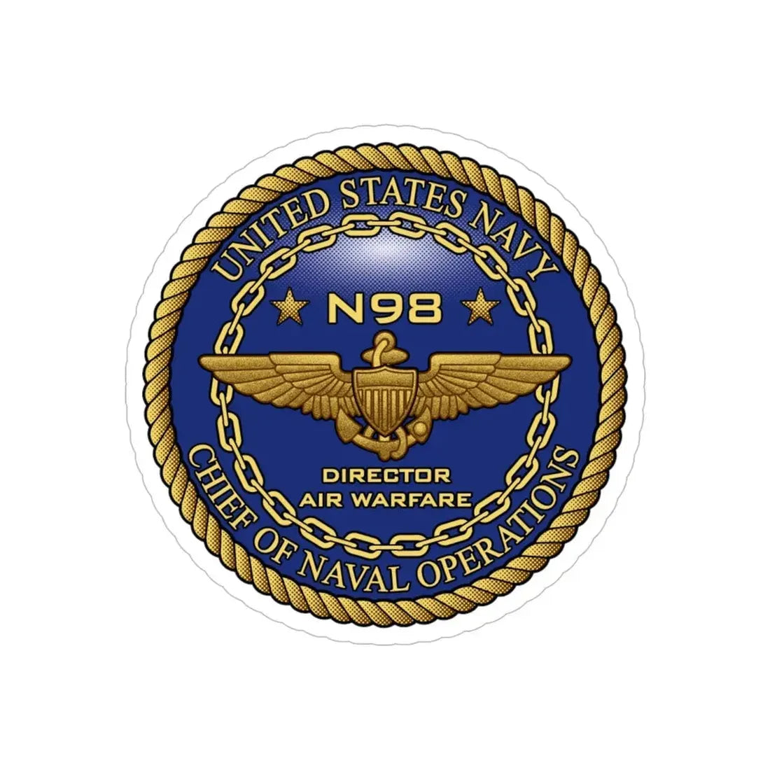 CNO Chief of Naval Operations N98 Dir Air Warfare (U.S. Navy) Transparent STICKER Die-Cut Vinyl Decal - The Sticker Space
