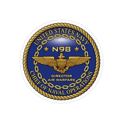 CNO Chief of Naval Operations N98 Dir Air Warfare (U.S. Navy) Transparent STICKER Die-Cut Vinyl Decal - The Sticker Space