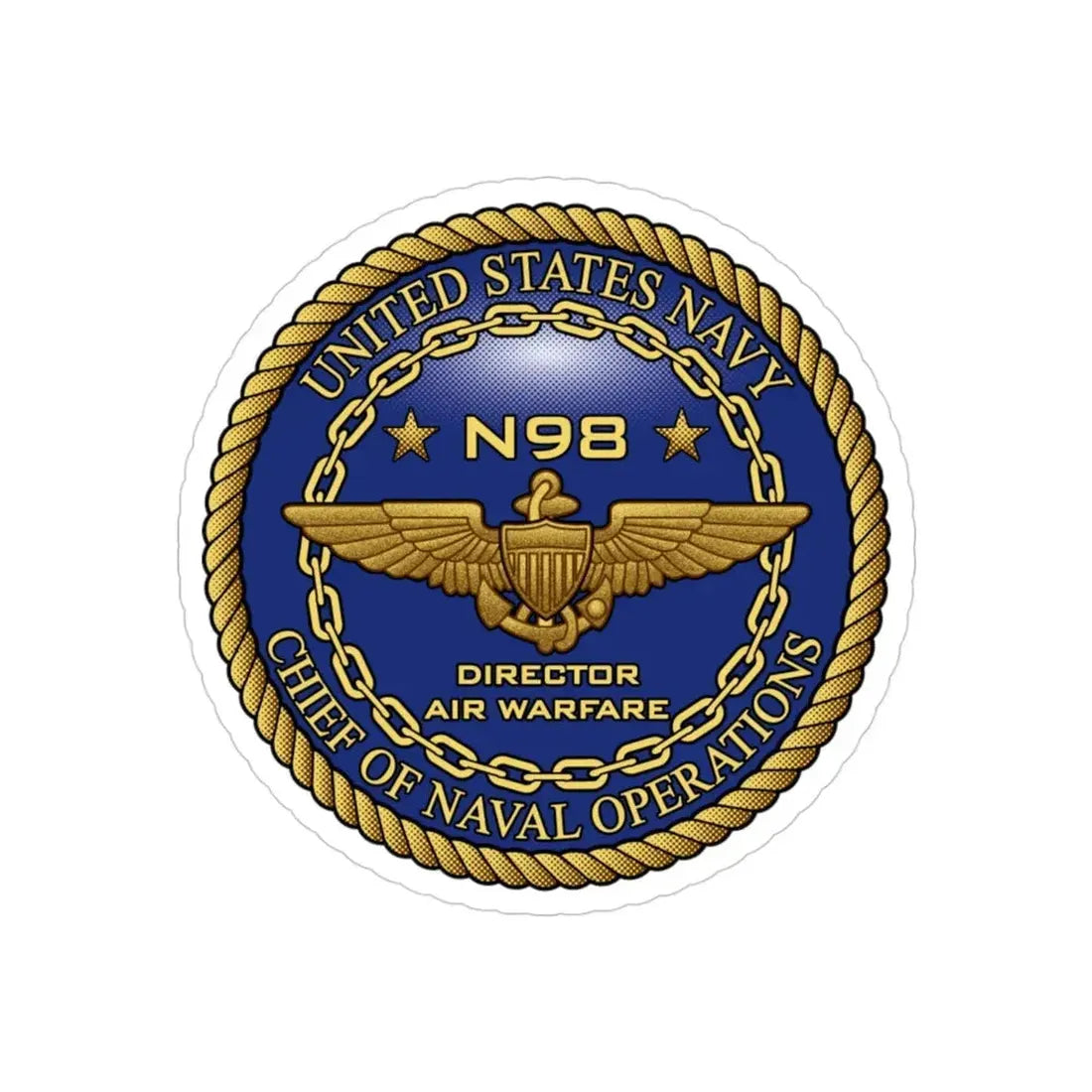 CNO Chief of Naval Operations N98 Dir Air Warfare (U.S. Navy) Transparent STICKER Die-Cut Vinyl Decal - The Sticker Space