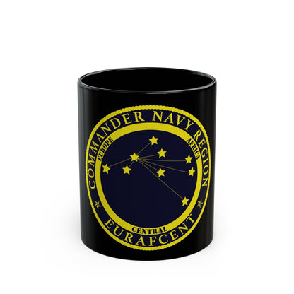 CNR EURAFCENT Commander Navy Region Europe Africa Central (U.S. Navy) Black Coffee Mug-11oz-The Sticker Space