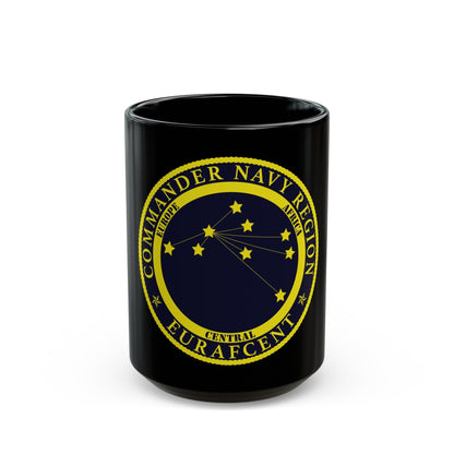 CNR EURAFCENT Commander Navy Region Europe Africa Central (U.S. Navy) Black Coffee Mug-15oz-The Sticker Space