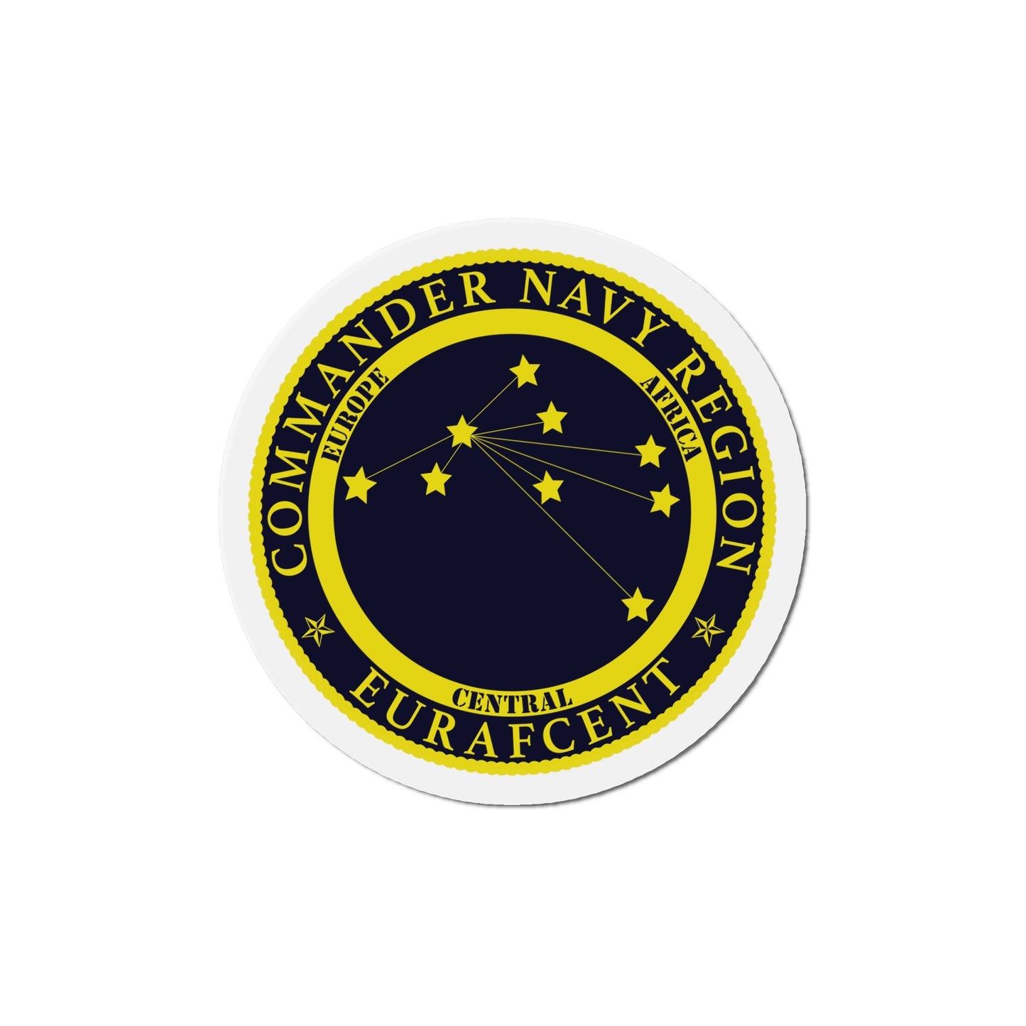 CNR EURAFCENT Commander Navy Region Europe Africa Central (U.S. Navy) Die-Cut Magnet-6 × 6"-The Sticker Space