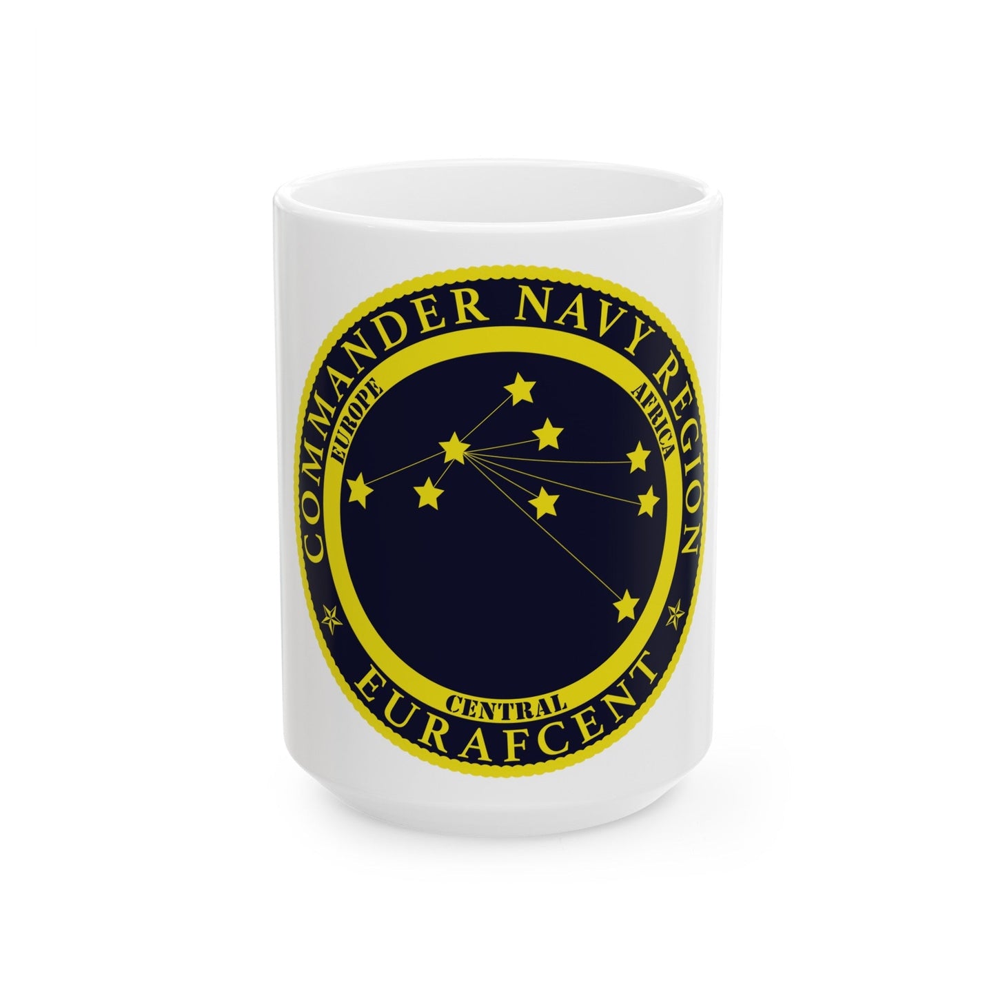 CNR EURAFCENT Commander Navy Region Europe Africa Central (U.S. Navy) White Coffee Mug-15oz-The Sticker Space