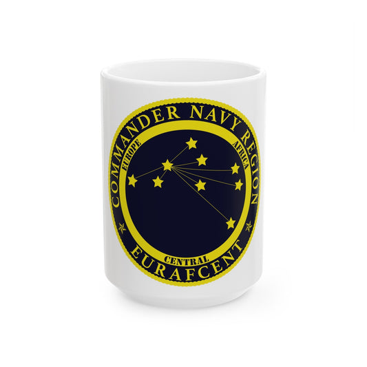 CNR EURAFCENT Commander Navy Region Europe Africa Central (U.S. Navy) White Coffee Mug-15oz-The Sticker Space