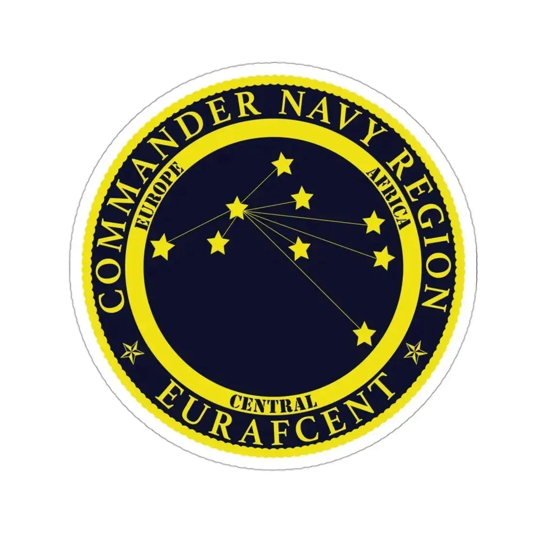 CNR EURAFCENT Commander Navy Region Europe Africa Central (U.S. Navy) STICKER Vinyl Die-Cut Decal 3 Inch - The Sticker Space
