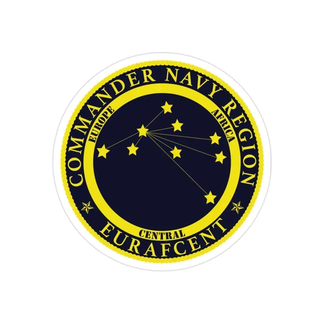 CNR EURAFCENT Commander Navy Region Europe Africa Central (U.S. Navy) Transparent STICKER Die-Cut Vinyl Decal 2 Inch Transparent - The Sticker Space
