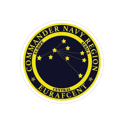 CNR EURAFCENT Commander Navy Region Europe Africa Central (U.S. Navy) Transparent STICKER Die-Cut Vinyl Decal 3 Inch Transparent - The Sticker Space