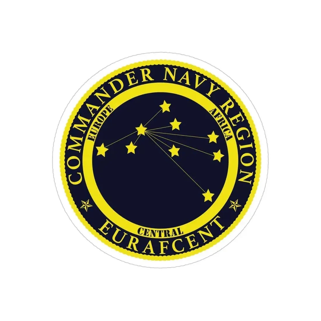 CNR EURAFCENT Commander Navy Region Europe Africa Central (U.S. Navy) Transparent STICKER Die-Cut Vinyl Decal - The Sticker Space
