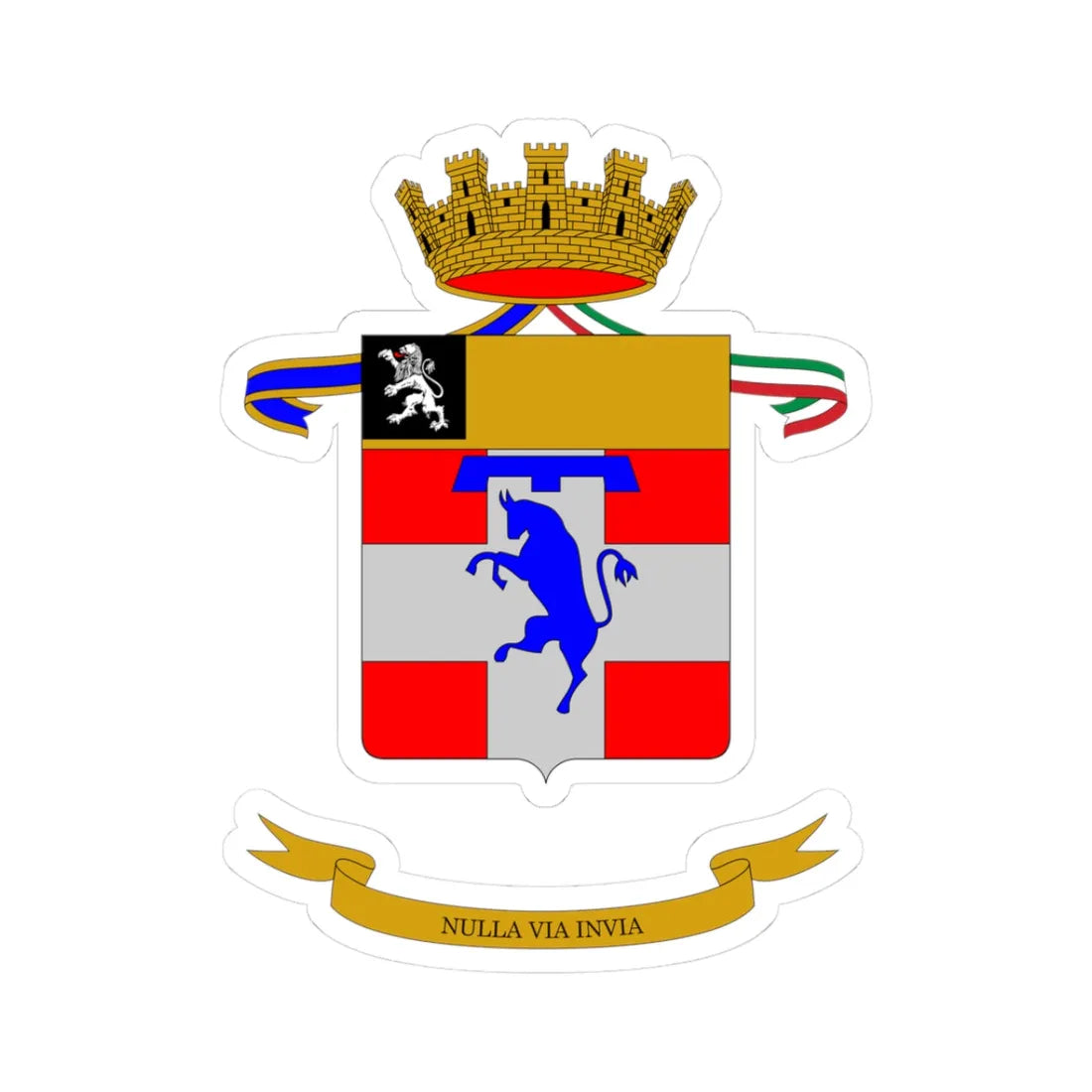 CoA 1 Artimon Rgt (Italy) (Coat of Arms) STICKER Vinyl Kiss-Cut Decal 3 Inch White - The Sticker Space