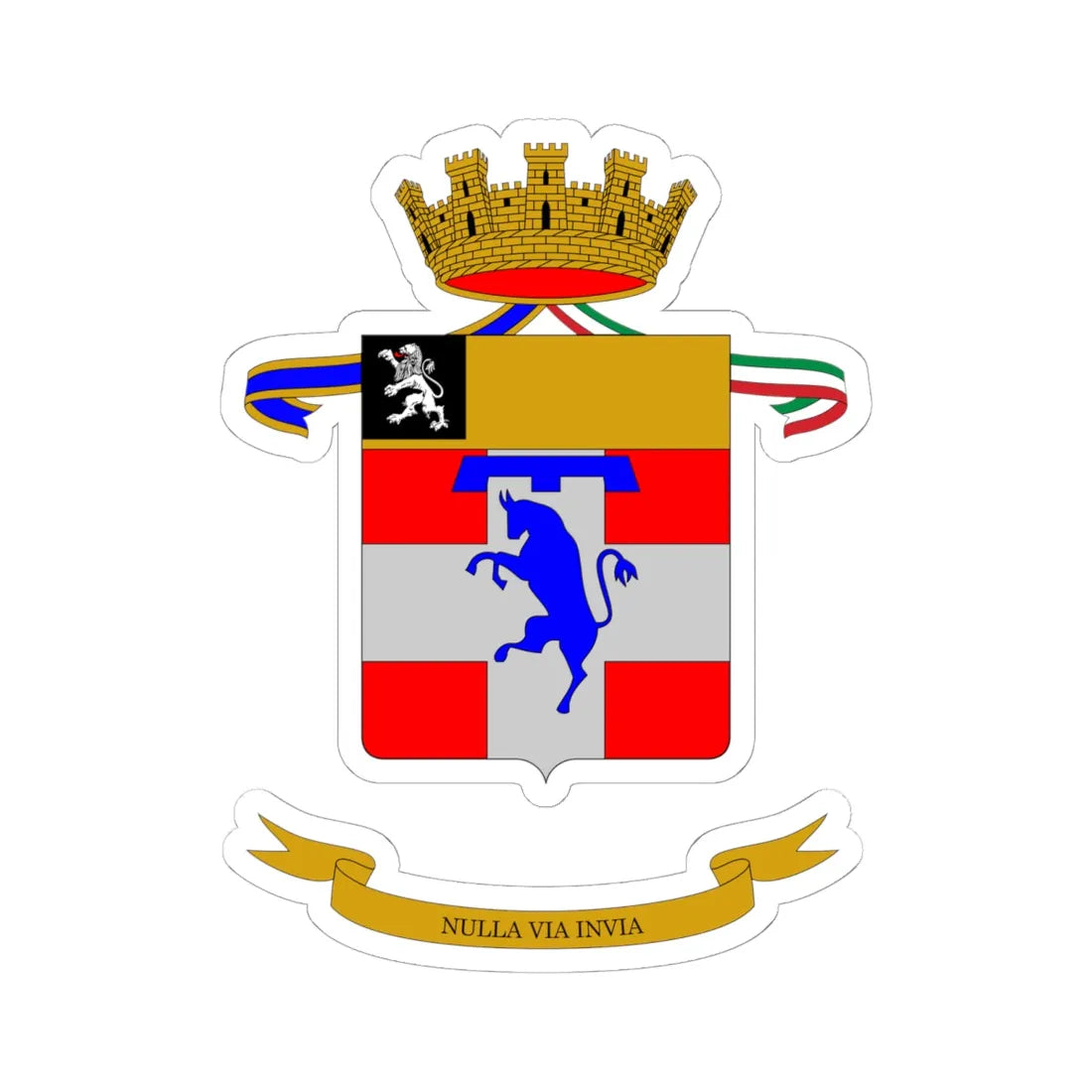 CoA 1 Artimon Rgt (Italy) (Coat of Arms) STICKER Vinyl Kiss-Cut Decal 6 Inch White - The Sticker Space