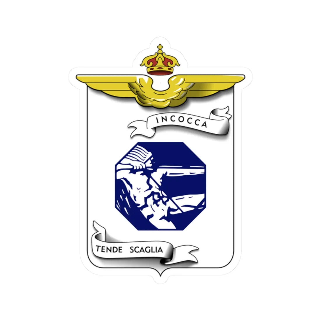 CoA 1 Stormo Caccia (Italy) (Coat of Arms) STICKER Vinyl Kiss-Cut Decal 2 Inch White - The Sticker Space
