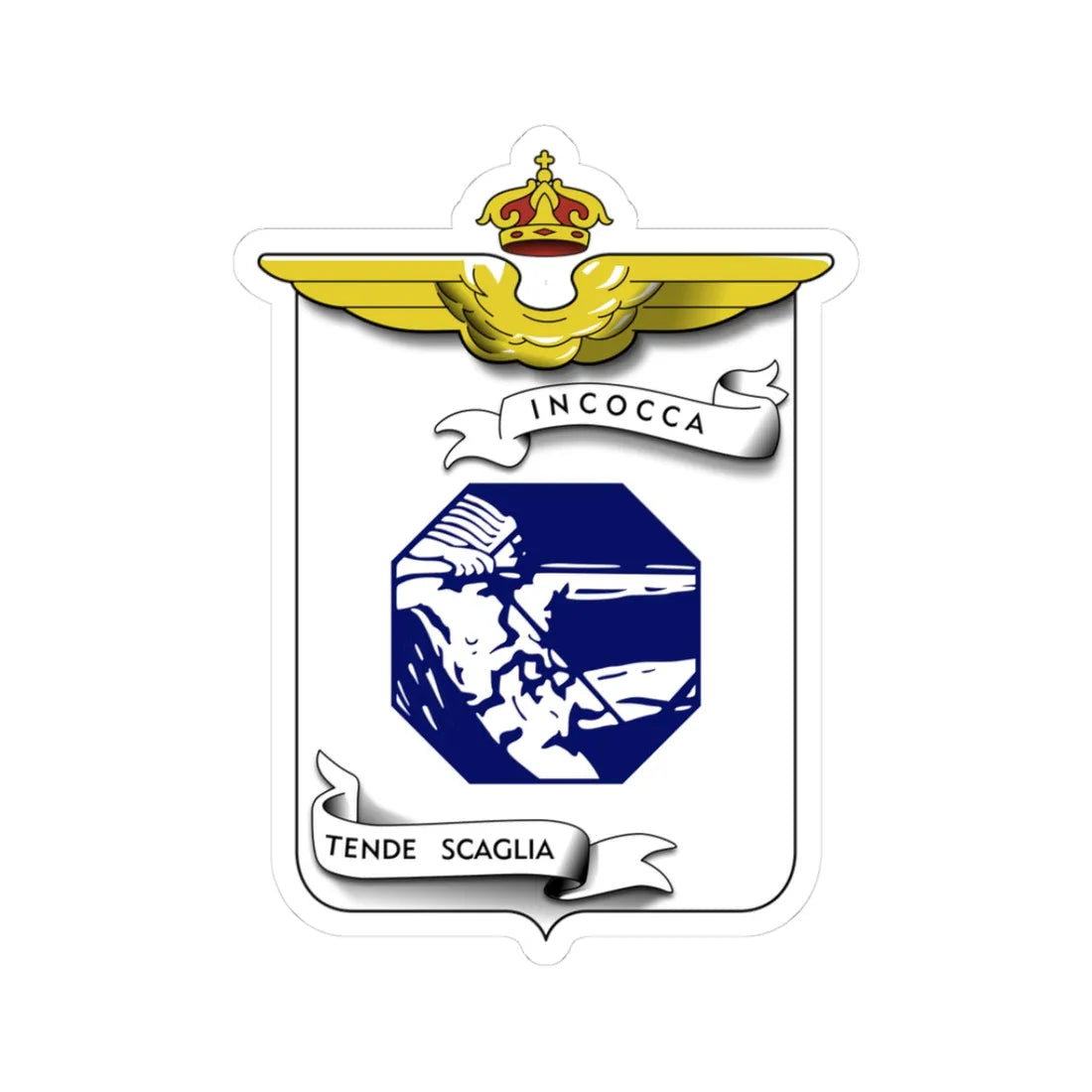 CoA 1 Stormo Caccia (Italy) (Coat of Arms) STICKER Vinyl Kiss-Cut Decal 3 Inch White - The Sticker Space