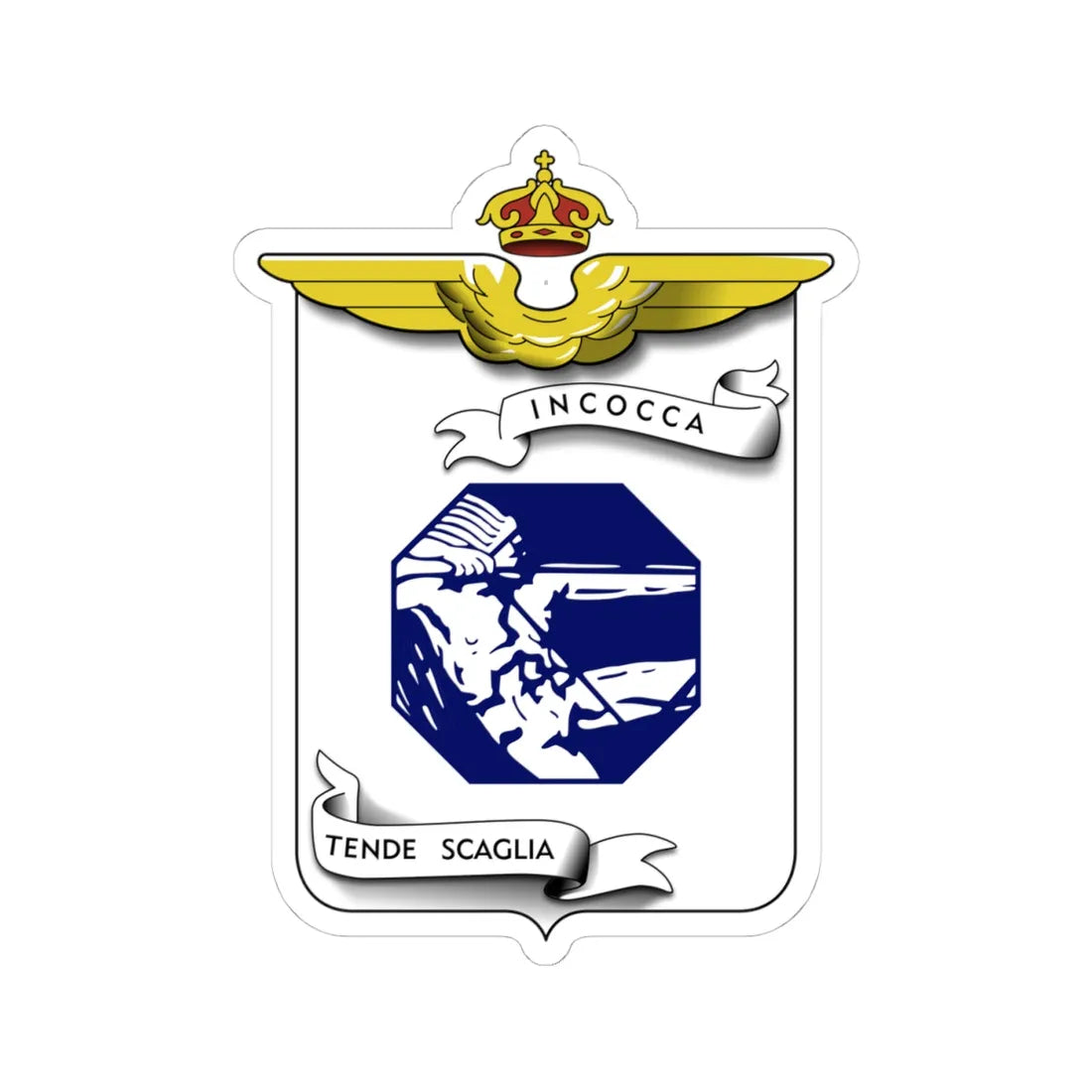 CoA 1 Stormo Caccia (Italy) (Coat of Arms) STICKER Vinyl Kiss-Cut Decal 4 Inch White - The Sticker Space