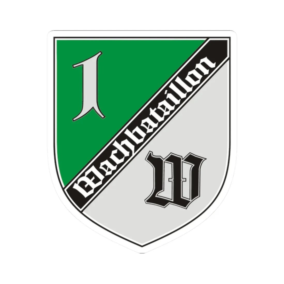 COA 1WachBtl (Germany) (Coat of Arms) STICKER Vinyl Kiss-Cut Decal 2 Inch White - The Sticker Space