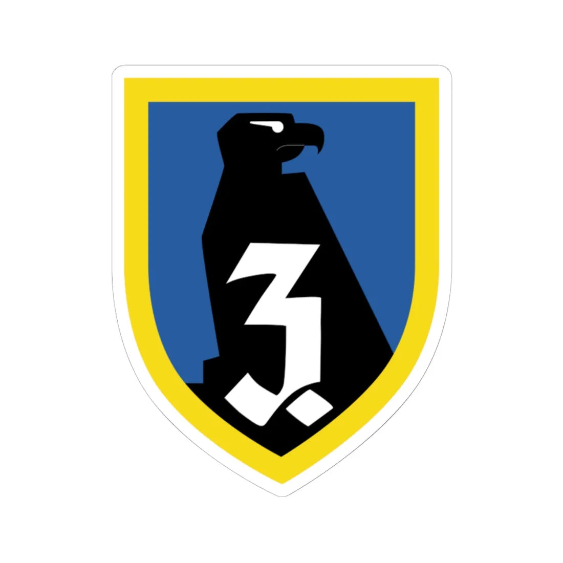 COA 3LwDiv (Germany) (Coat of Arms) STICKER Vinyl Kiss-Cut Decal 6 Inch White - The Sticker Space