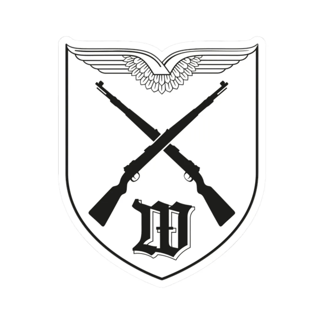 COA 5WachBtl (Germany) (Coat of Arms) STICKER Vinyl Kiss-Cut Decal 2 Inch White - The Sticker Space