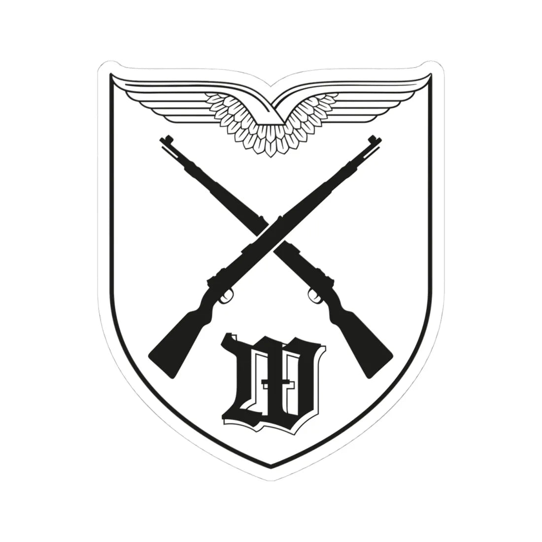 COA 5WachBtl (Germany) (Coat of Arms) STICKER Vinyl Kiss-Cut Decal 4 Inch White - The Sticker Space