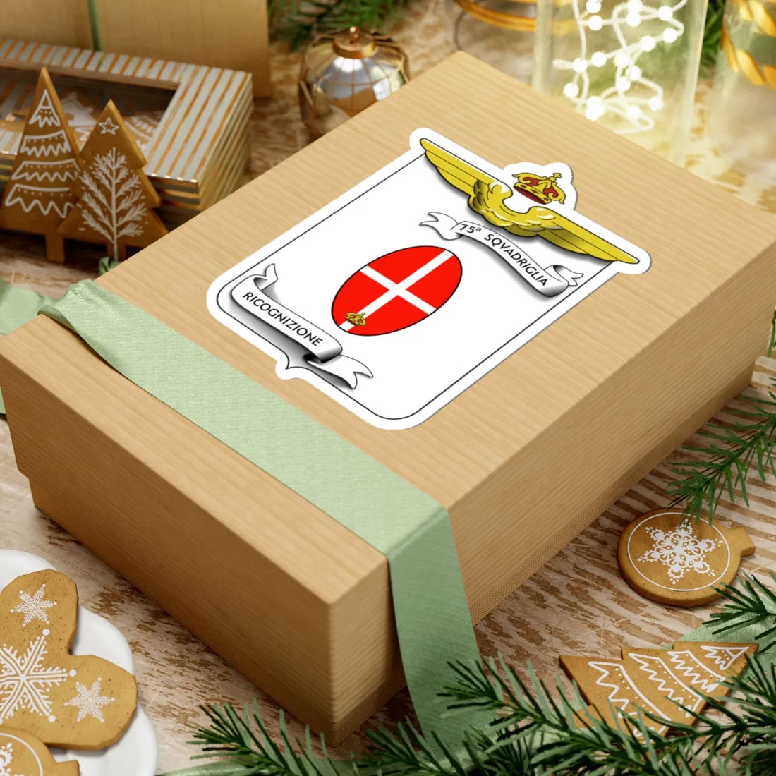 CoA 75 Squadriglia Ricognizione (Italy) (Coat of Arms) STICKER Vinyl Kiss-Cut Decal - The Sticker Space