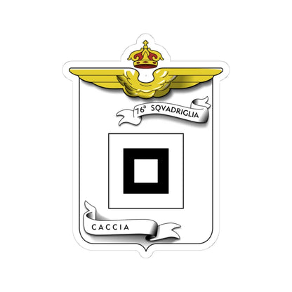 CoA 76 Squadriglia Caccia (Italy) (Coat of Arms) STICKER Vinyl Kiss-Cut Decal 4 Inch White - The Sticker Space
