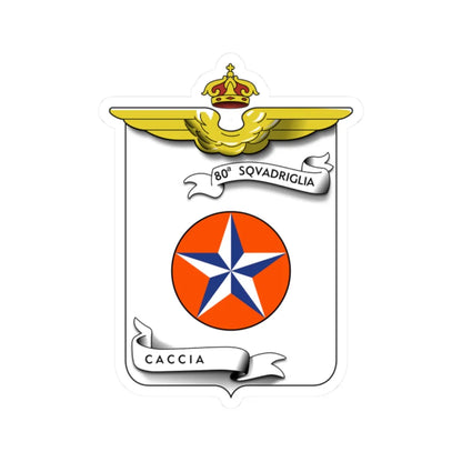 CoA 80 Squadriglia Caccia (Italy) (Coat of Arms) STICKER Vinyl Kiss-Cut Decal 2 Inch White - The Sticker Space