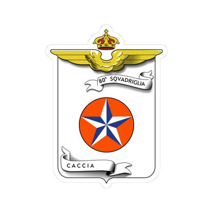 CoA 80 Squadriglia Caccia (Italy) (Coat of Arms) STICKER Vinyl Kiss-Cut Decal 3 Inch White - The Sticker Space