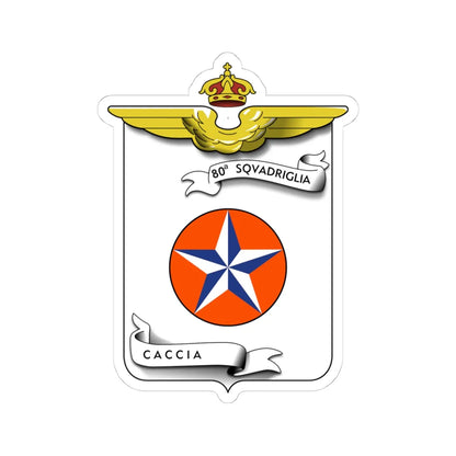 CoA 80 Squadriglia Caccia (Italy) (Coat of Arms) STICKER Vinyl Kiss-Cut Decal 4 Inch White - The Sticker Space