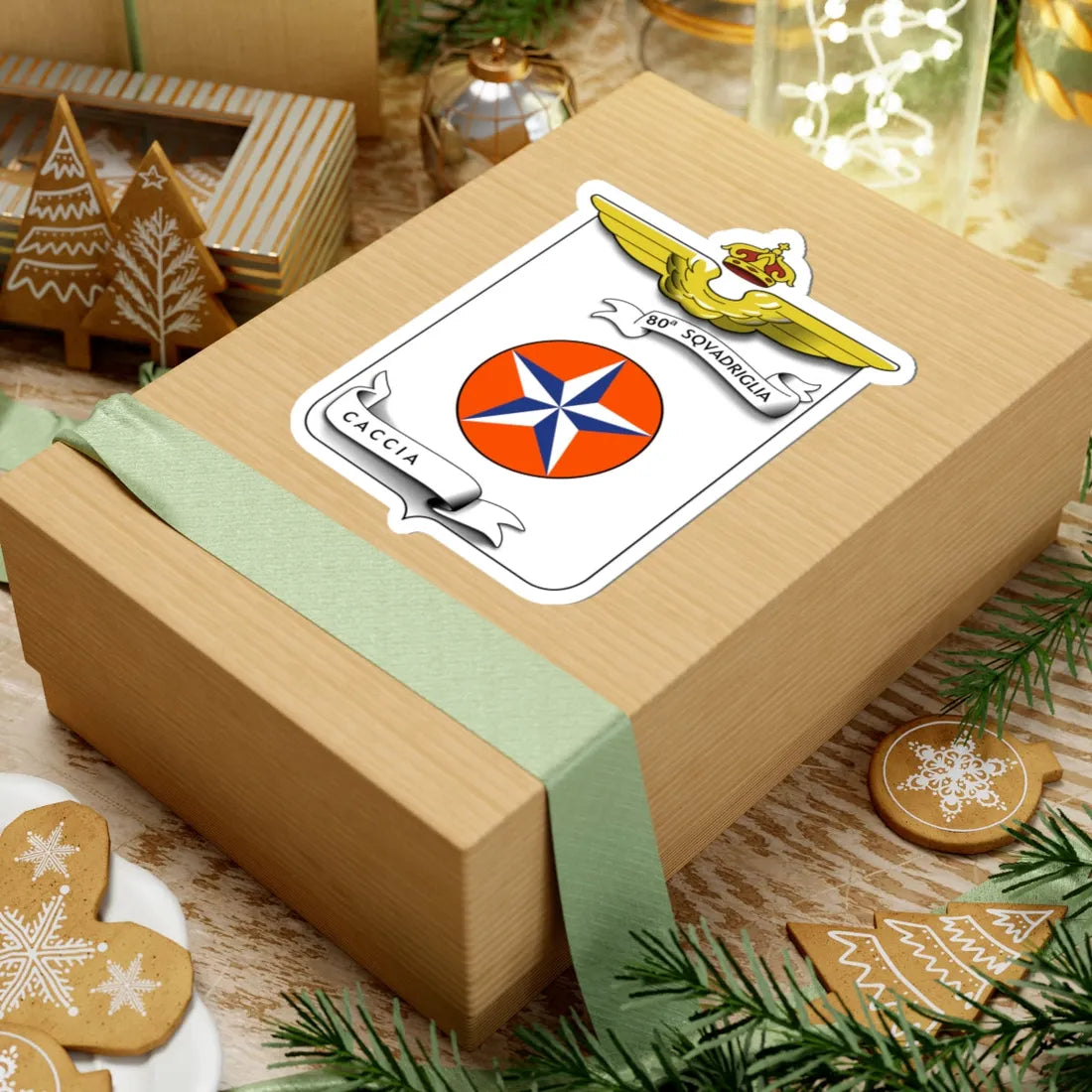 CoA 80 Squadriglia Caccia (Italy) (Coat of Arms) STICKER Vinyl Kiss-Cut Decal - The Sticker Space