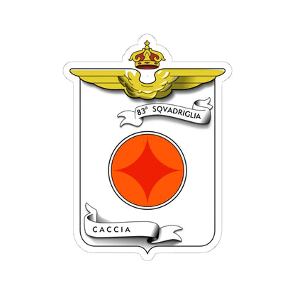 CoA 83 Squadriglia Caccia (Italy) (Coat of Arms) STICKER Vinyl Kiss-Cut Decal 6 Inch White - The Sticker Space