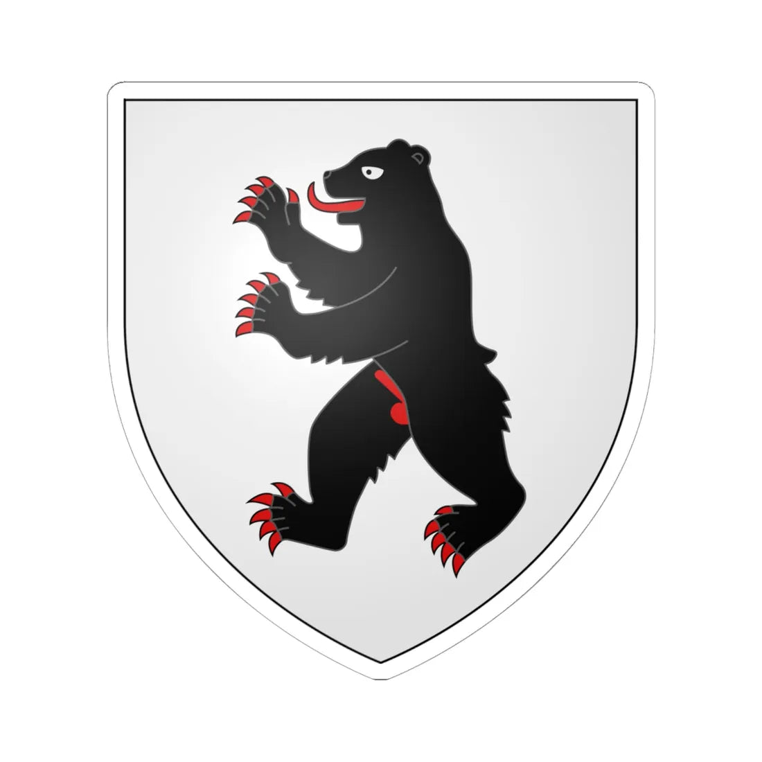 CoA Appenzell Inner Rhodes Canton (Switzerland) (Coat of Arms) STICKER Vinyl Kiss-Cut Decal 6 Inch White - The Sticker Space