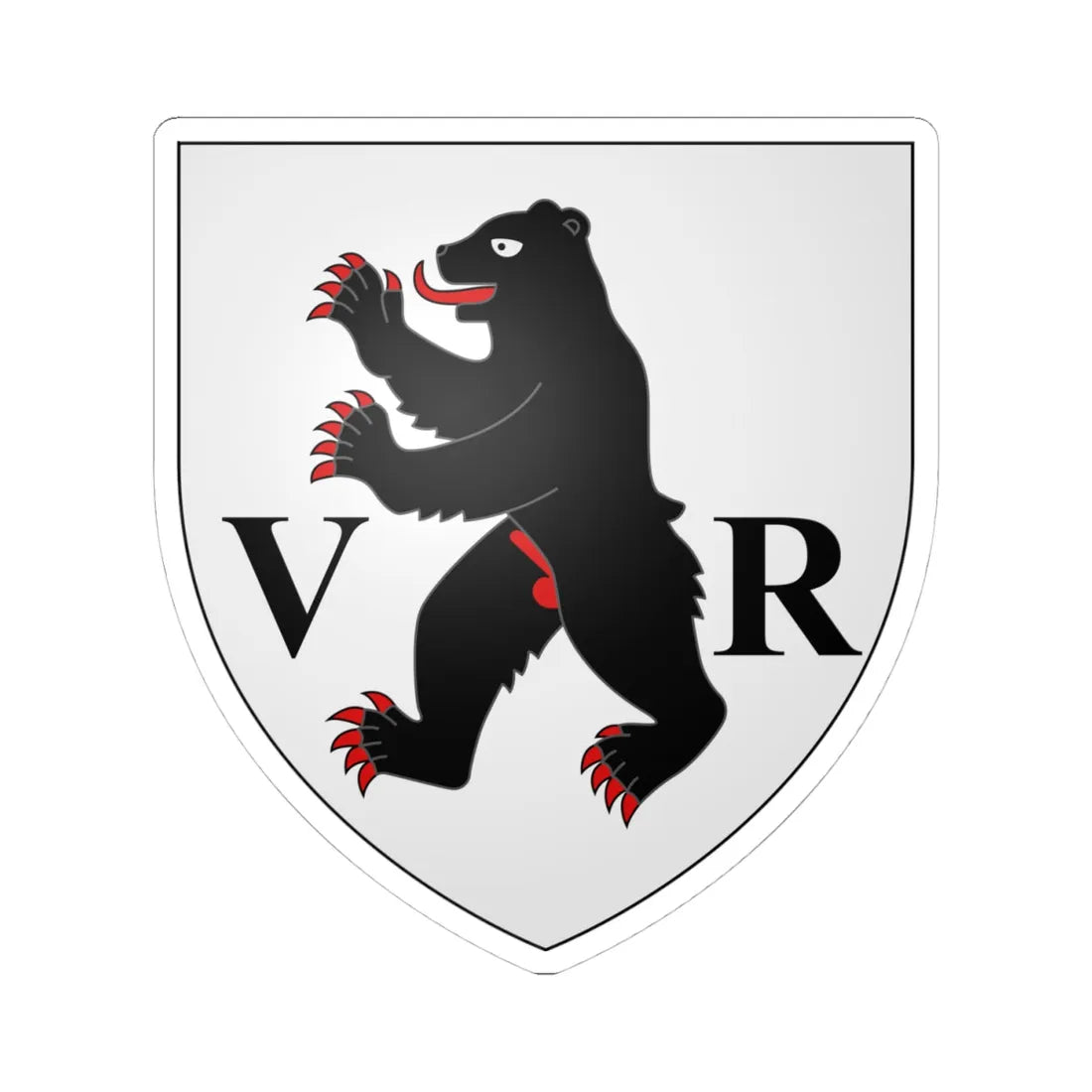CoA Appenzell Outer Rhodes Canton (Switzerland) (Coat of Arms) STICKER Vinyl Kiss-Cut Decal 4 Inch White - The Sticker Space
