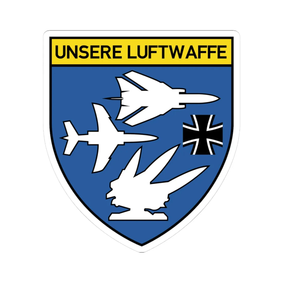 COA Ausstellung Luftwaffe (Germany) (Coat of Arms) STICKER Vinyl Kiss-Cut Decal 3 Inch White - The Sticker Space
