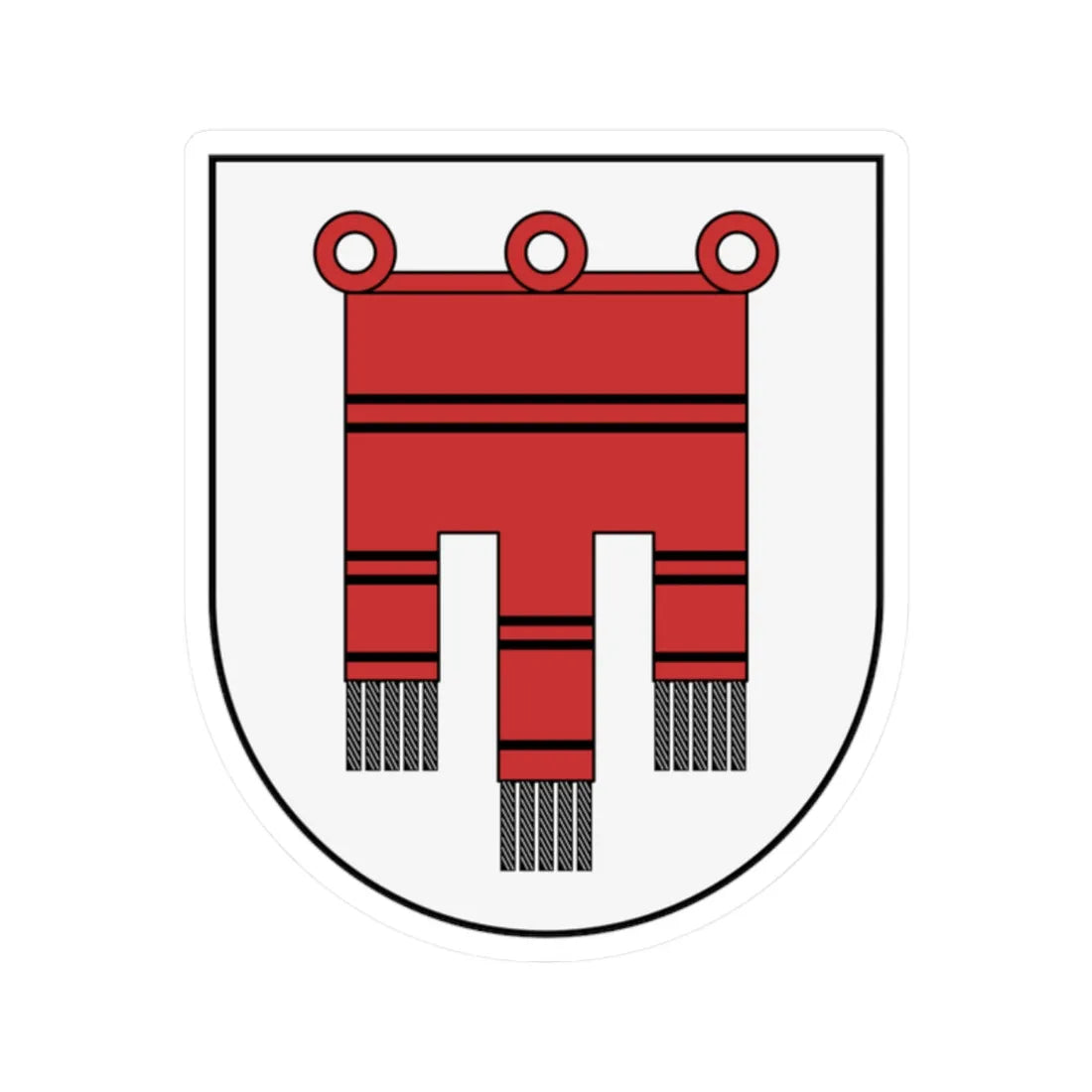 Coa Austria County Vorarlberg (Austria) (Coat of Arms) STICKER Vinyl Kiss-Cut Decal 2 Inch White - The Sticker Space