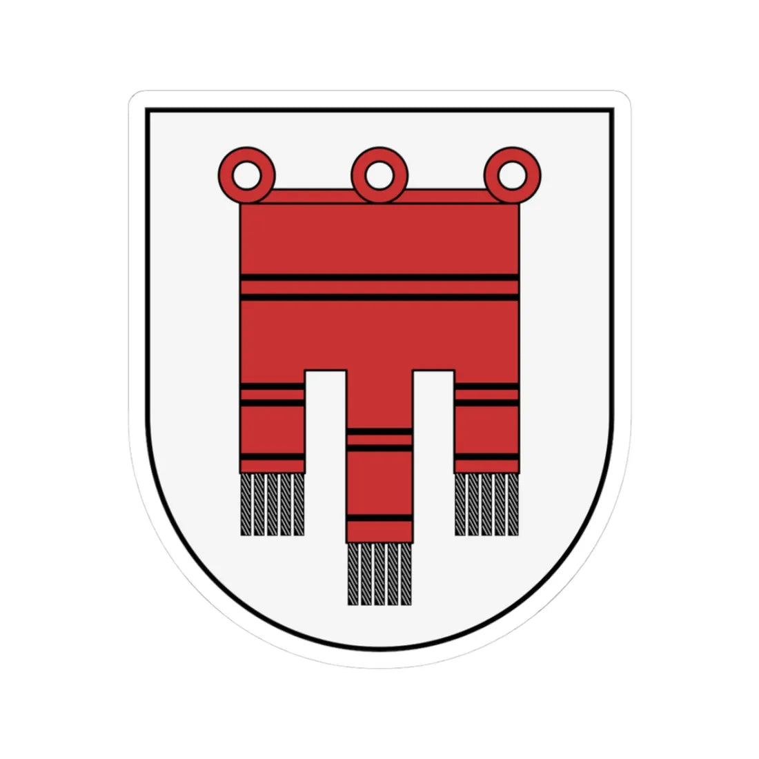 Coa Austria County Vorarlberg (Austria) (Coat of Arms) STICKER Vinyl Kiss-Cut Decal 3 Inch White - The Sticker Space