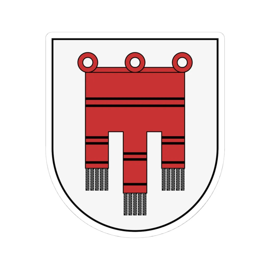 Coa Austria County Vorarlberg (Austria) (Coat of Arms) STICKER Vinyl Kiss-Cut Decal 4 Inch White - The Sticker Space