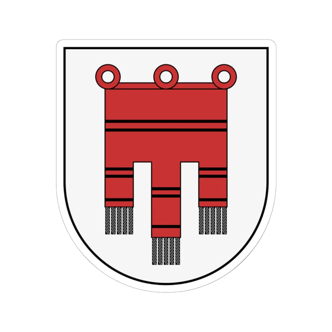 Coa Austria County Vorarlberg (Austria) (Coat of Arms) STICKER Vinyl Kiss-Cut Decal 6 Inch White - The Sticker Space