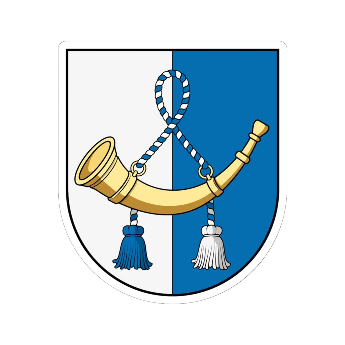 Coa Austria Town Horn (Austria) (Coat of Arms) STICKER Vinyl Kiss-Cut Decal 6 Inch White - The Sticker Space