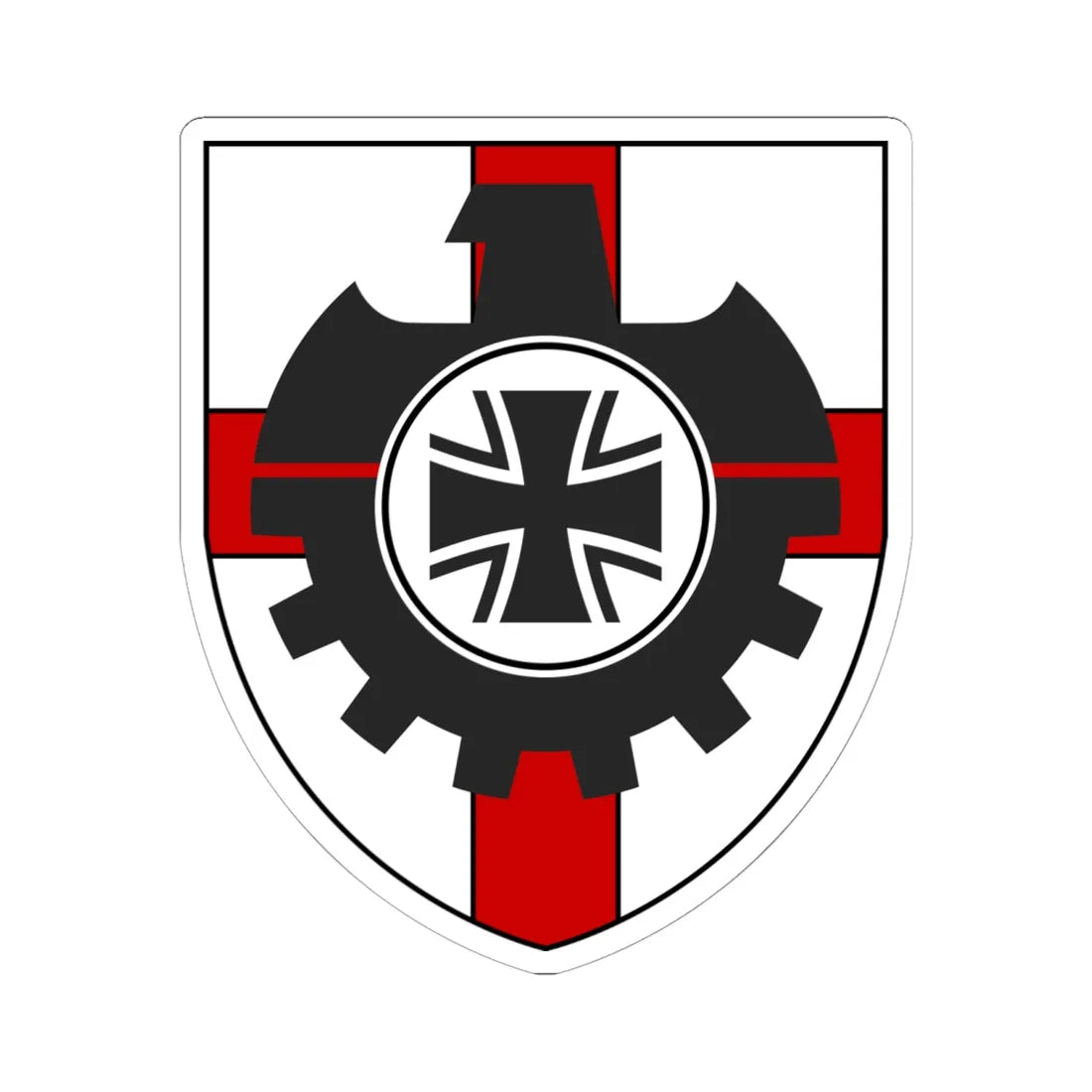 COA BAAINBw (Germany) (Coat of Arms) STICKER Vinyl Kiss-Cut Decal 6 Inch White - The Sticker Space