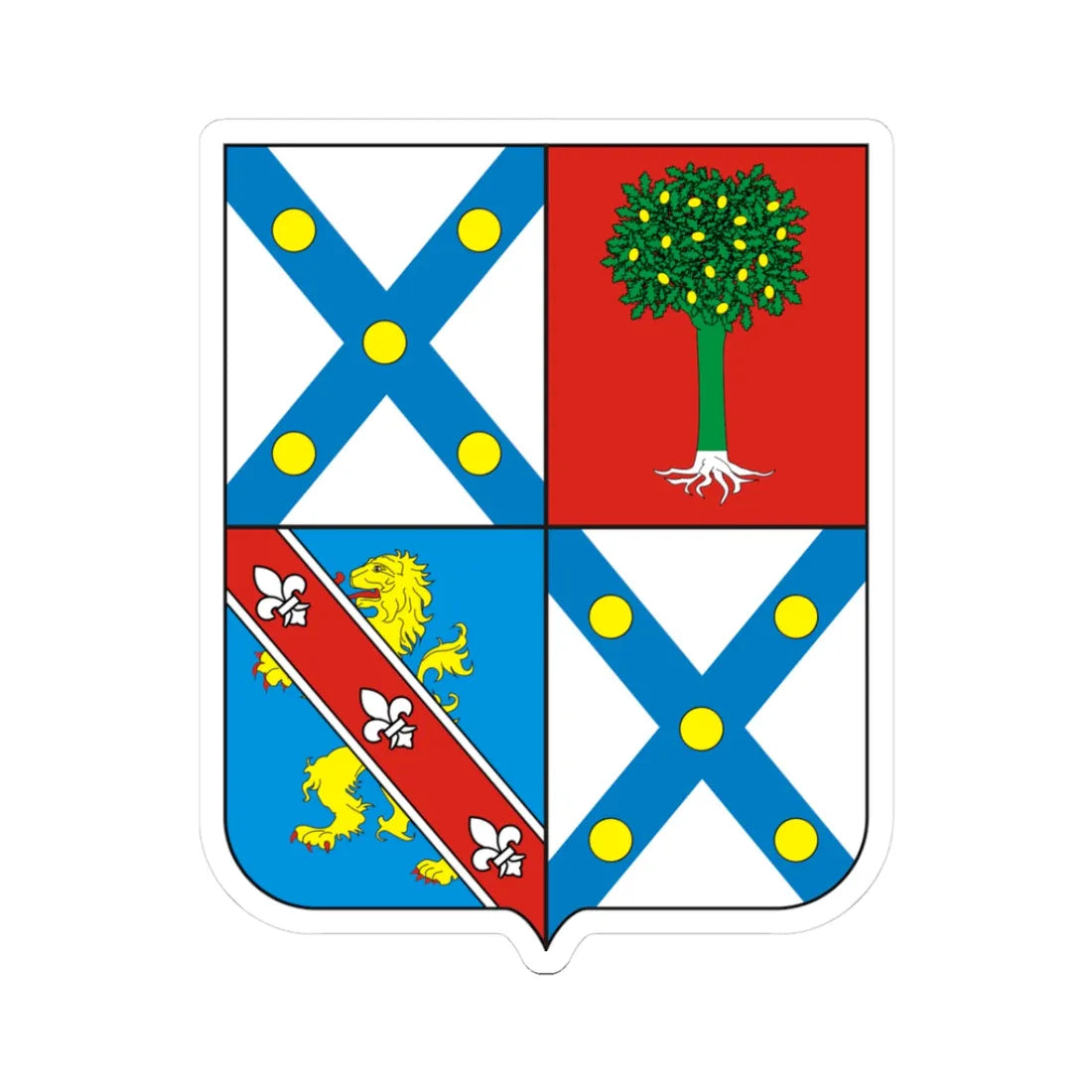 COA Baron of Alegrete (Brazil) (Coat of Arms) STICKER Vinyl Kiss-Cut Decal 3 Inch White - The Sticker Space