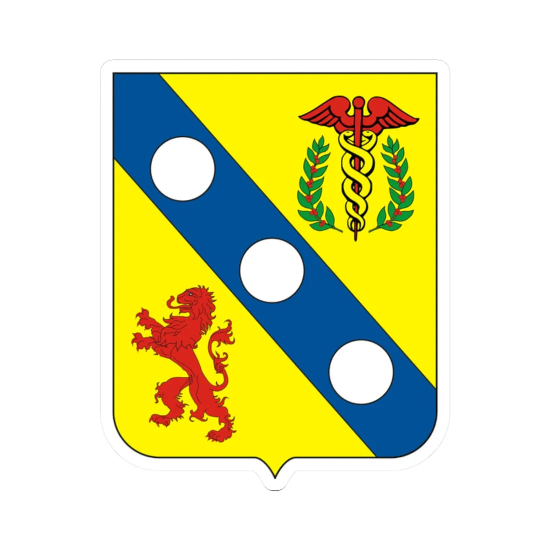 COA Baron of Almeida Ramos (Brazil) (Coat of Arms) STICKER Vinyl Kiss-Cut Decal 2 Inch White - The Sticker Space