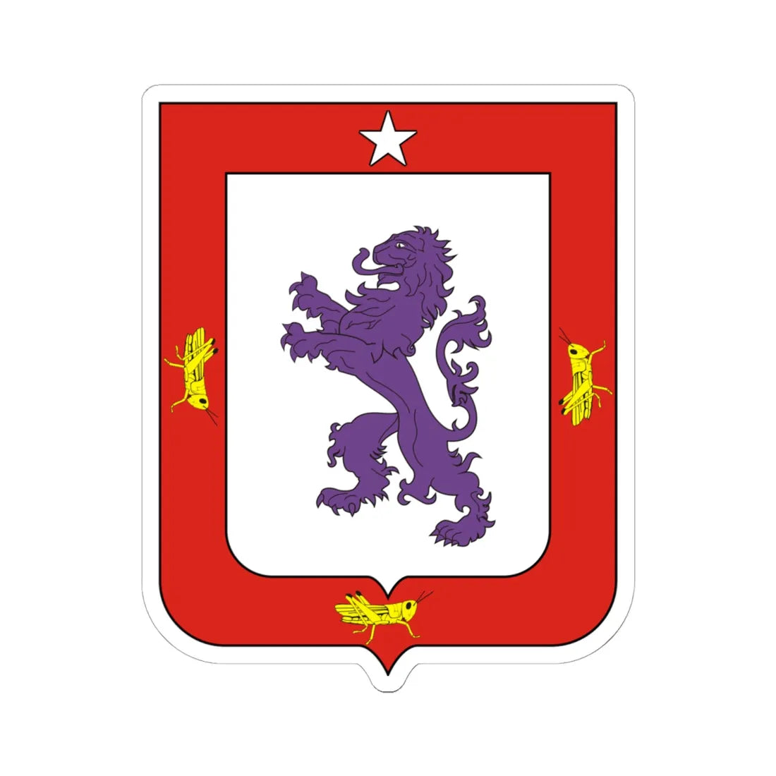 COA Baron of Amaraji (Brazil) (Coat of Arms) STICKER Vinyl Kiss-Cut Decal 6 Inch White - The Sticker Space