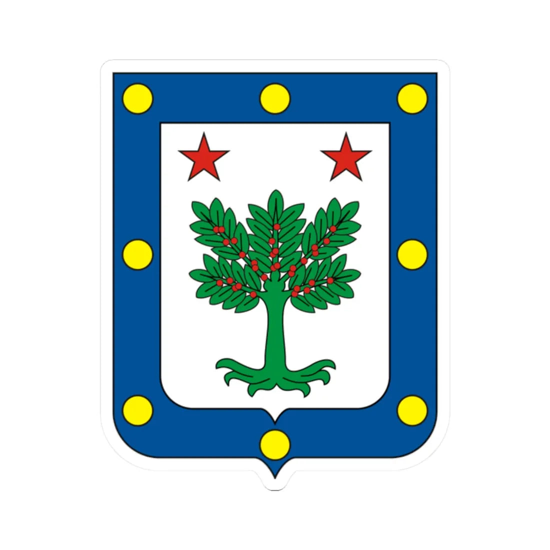 COA Baron of Bemposta (Brazil) (Coat of Arms) STICKER Vinyl Kiss-Cut Decal 2 Inch White - The Sticker Space