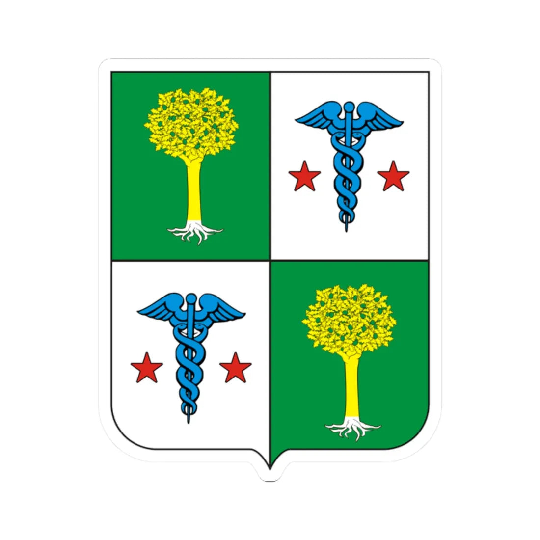 COA Baron of Campo Verde (Brazil) (Coat of Arms) STICKER Vinyl Kiss-Cut Decal 2 Inch White - The Sticker Space