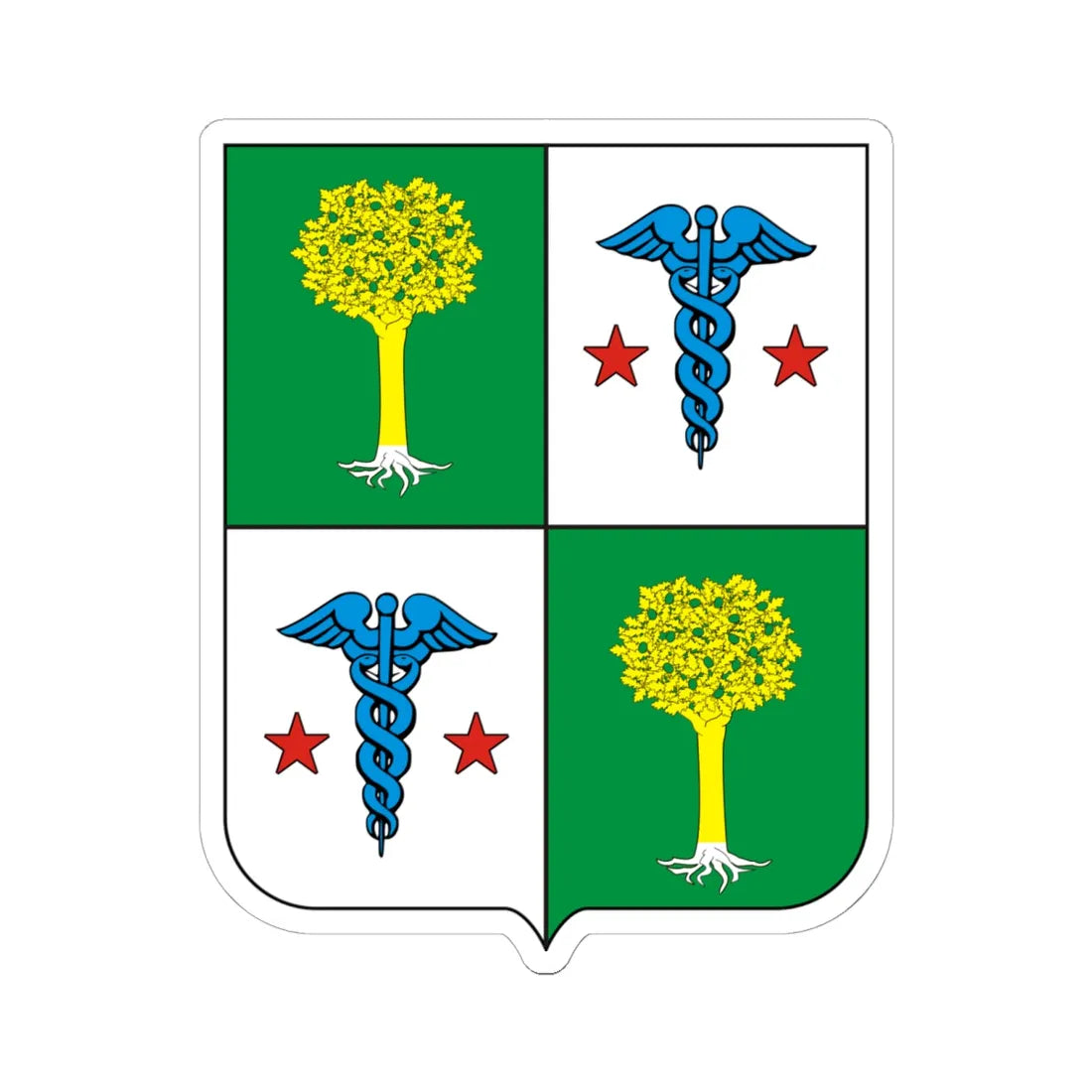 COA Baron of Campo Verde (Brazil) (Coat of Arms) STICKER Vinyl Kiss-Cut Decal 6 Inch White - The Sticker Space