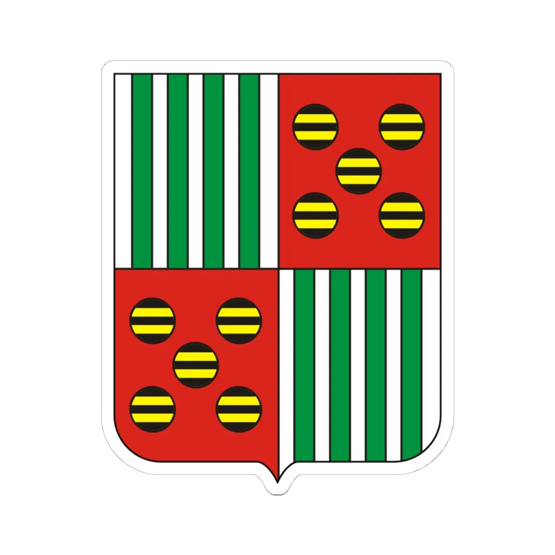 COA Baron of Cascalho (Brazil) (Coat of Arms) STICKER Vinyl Kiss-Cut Decal 4 Inch White - The Sticker Space