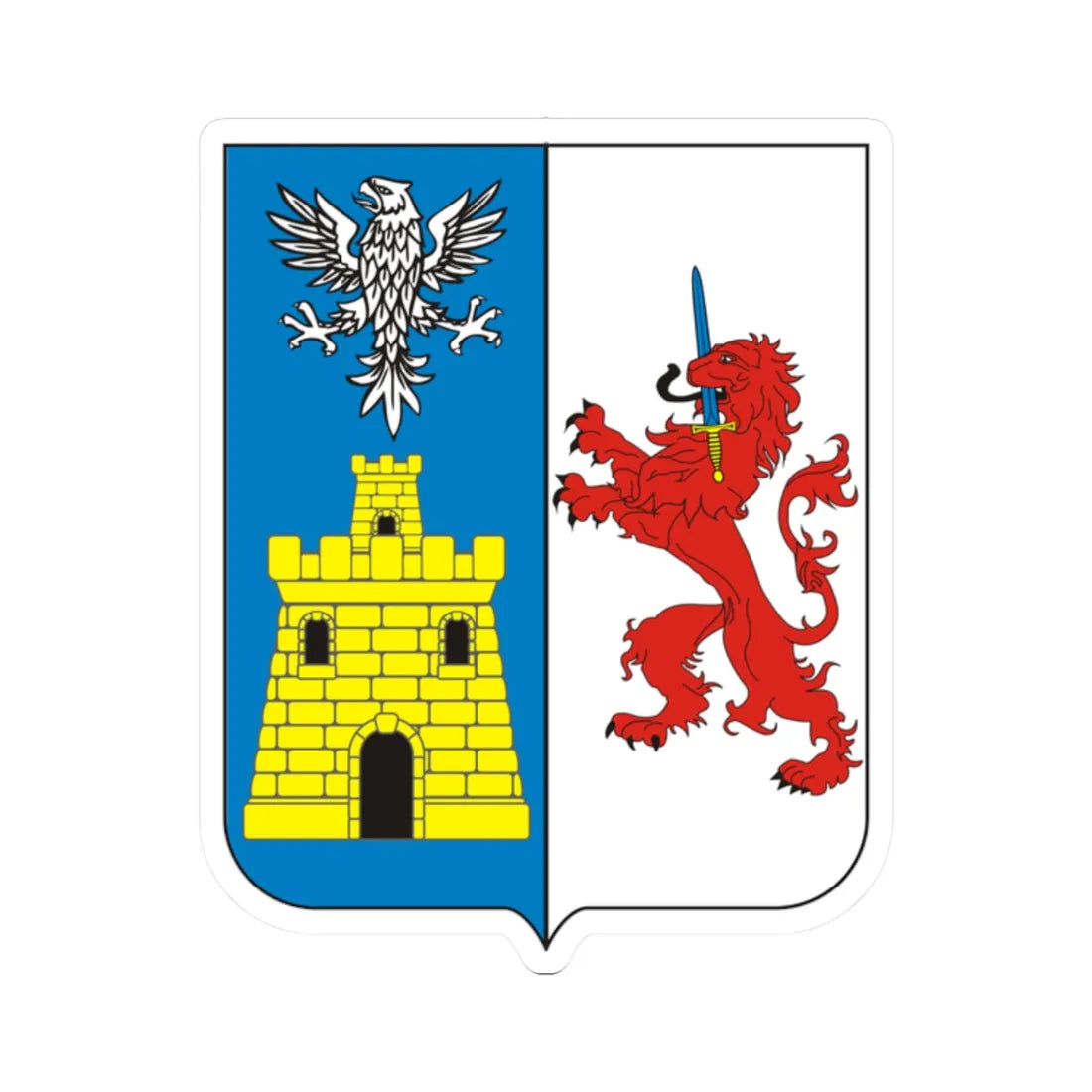 COA Baron of Fonseca (Brazil) (Coat of Arms) STICKER Vinyl Kiss-Cut Decal 2 Inch White - The Sticker Space