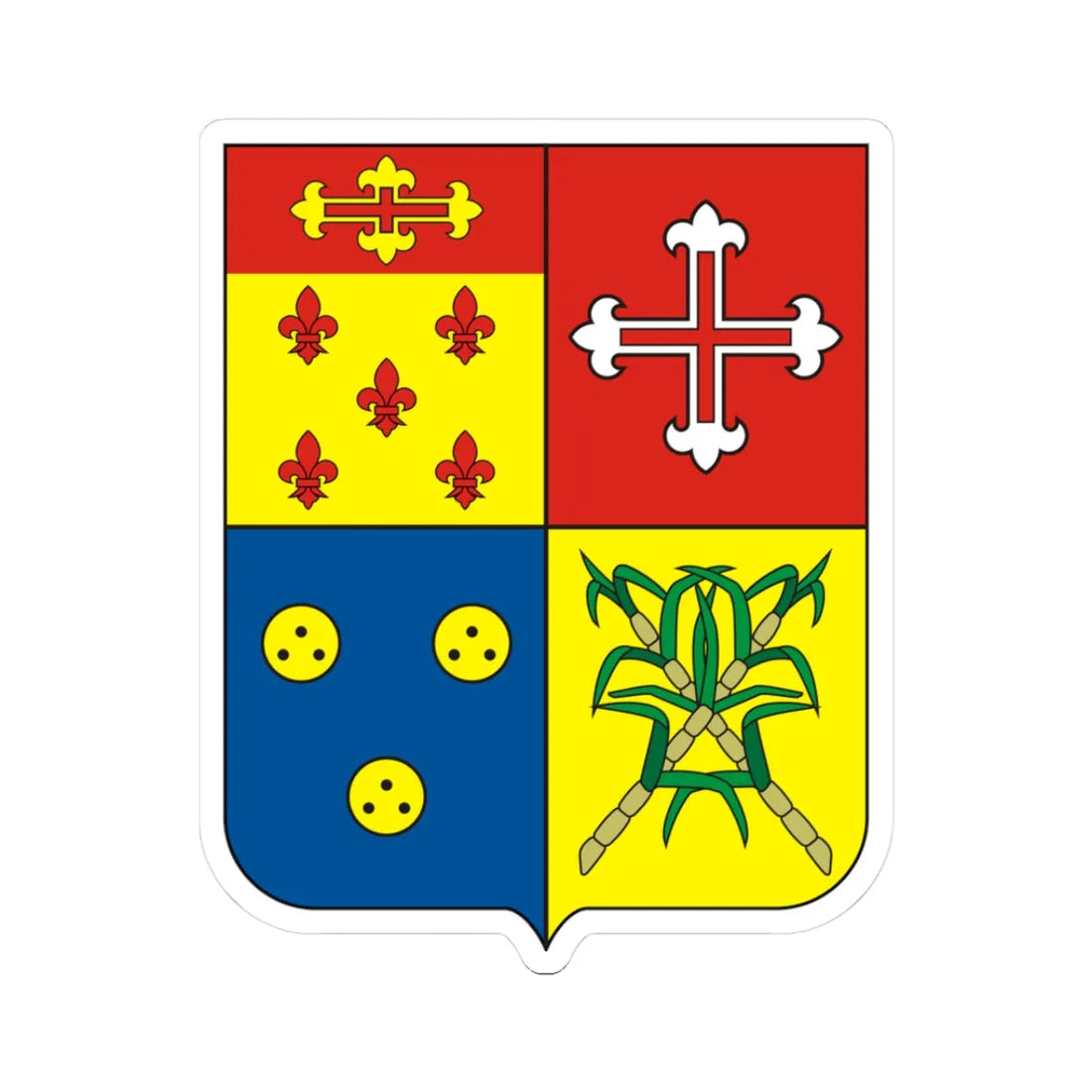 COA Baron of Iguape (Brazil) (Coat of Arms) STICKER Vinyl Kiss-Cut Decal 3 Inch White - The Sticker Space