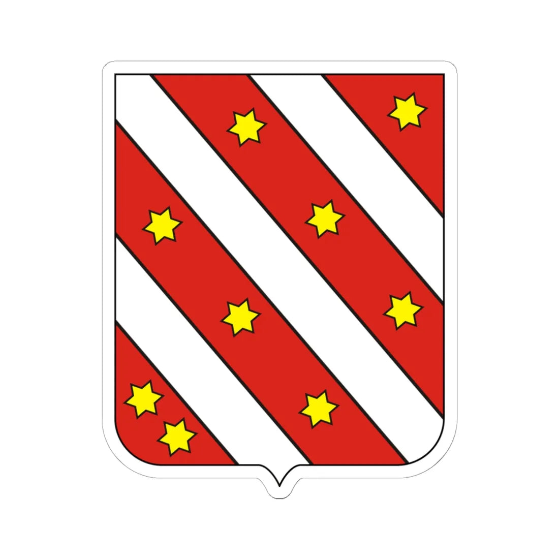 COA Baron of Itu (Brazil) (Coat of Arms) STICKER Vinyl Kiss-Cut Decal 6 Inch White - The Sticker Space