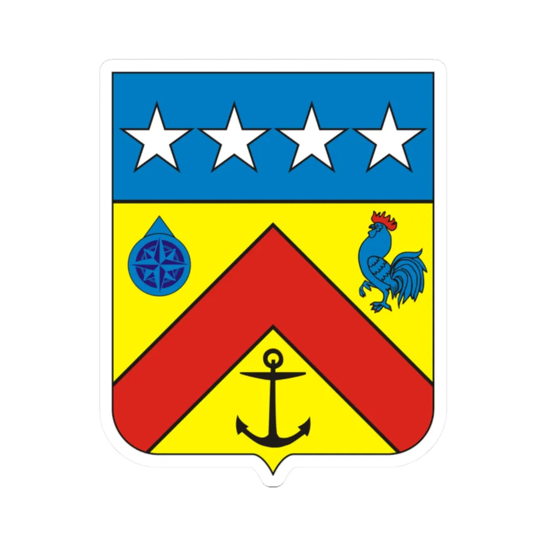 COA Baron of Laguna (Brazil) (Coat of Arms) STICKER Vinyl Kiss-Cut Decal 2 Inch White - The Sticker Space