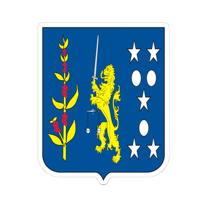 COA Baron of Lorena (Brazil) (Coat of Arms) STICKER Vinyl Kiss-Cut Decal 4 Inch White - The Sticker Space