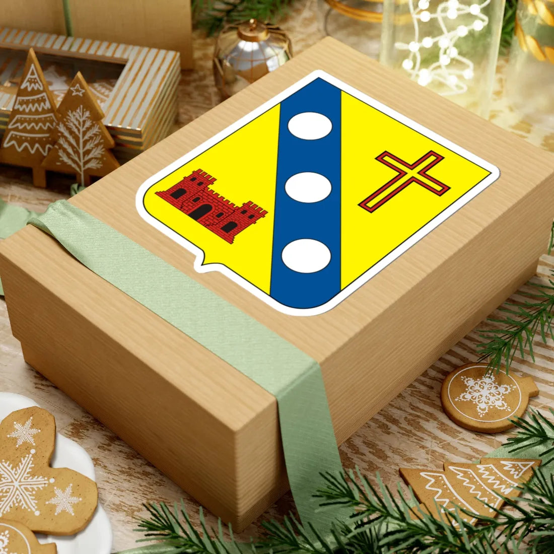 COA Baron of Macabu (Brazil) (Coat of Arms) STICKER Vinyl Kiss-Cut Decal - The Sticker Space